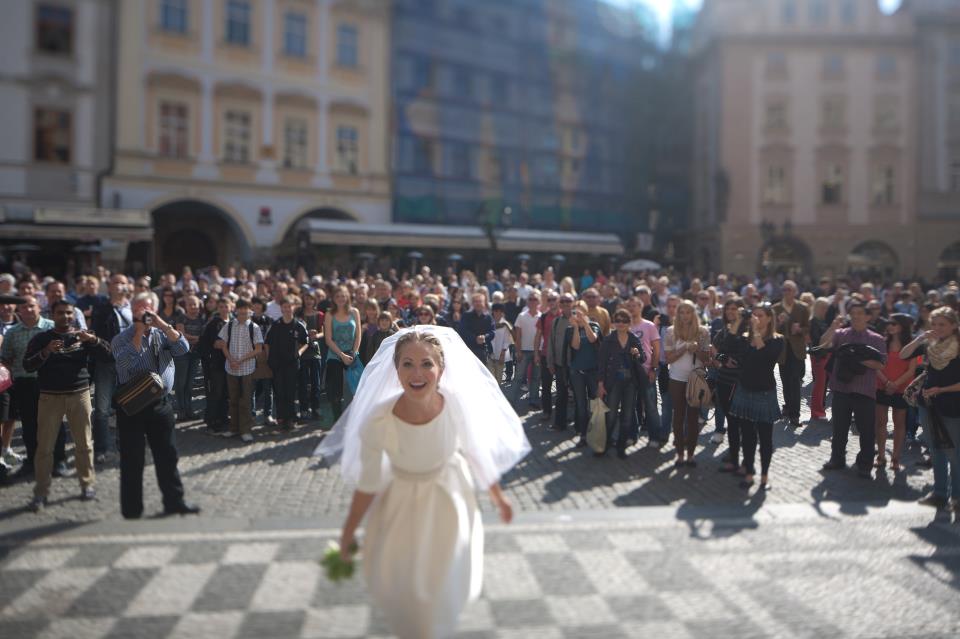 Obřad probíhal na Staroměstském náměstí.